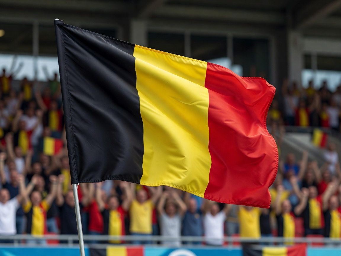 National football team flag of Belgium