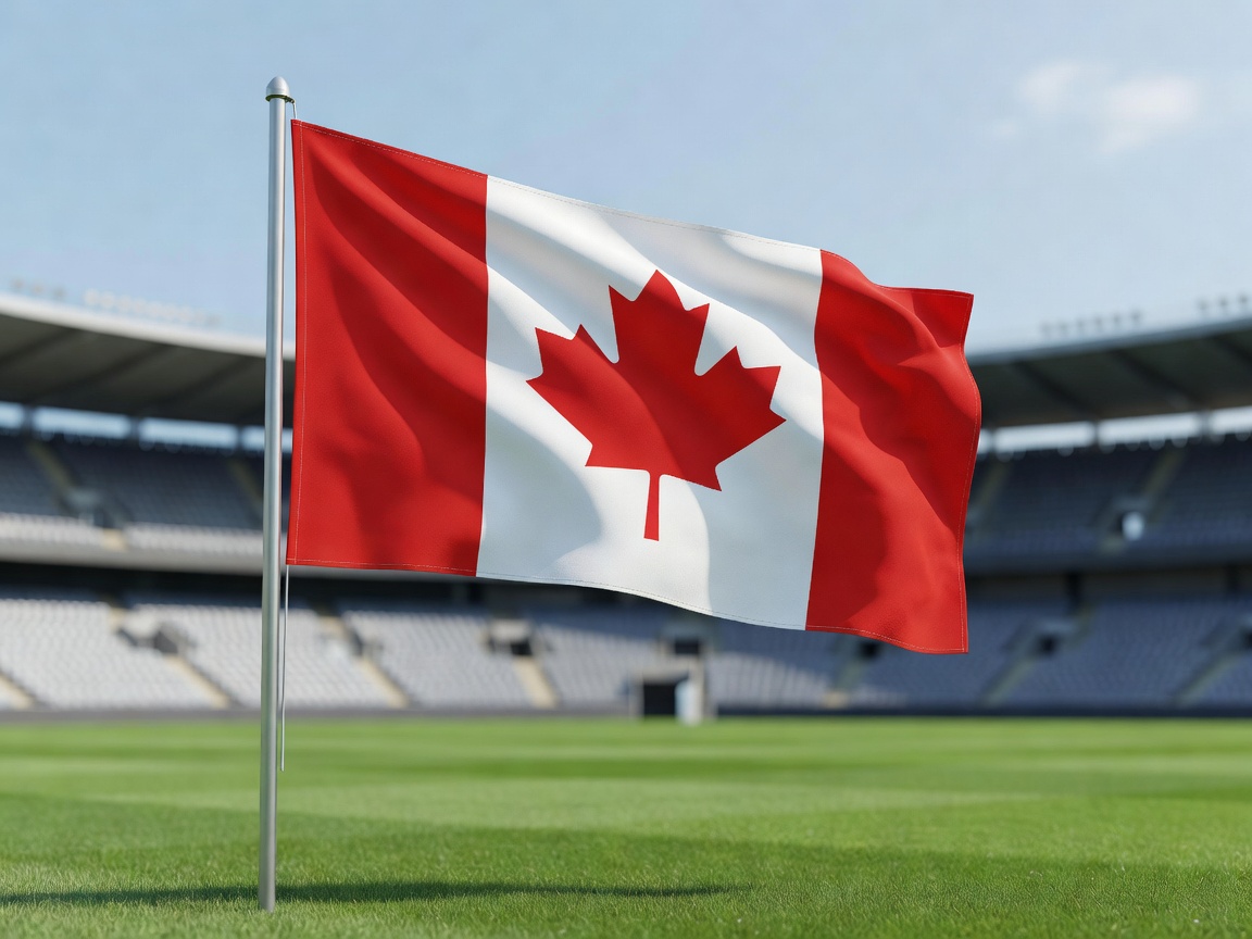 National football team flag of Canada