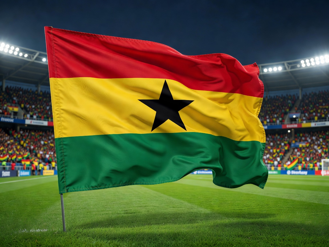 National football team flag of Ghana