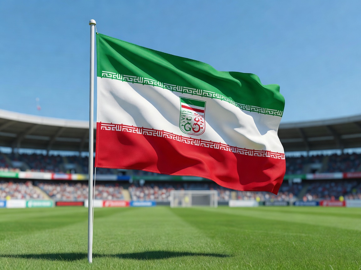 National football team flag of Iran