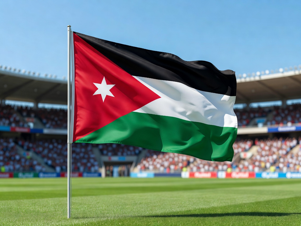 National football team flag of Jordan