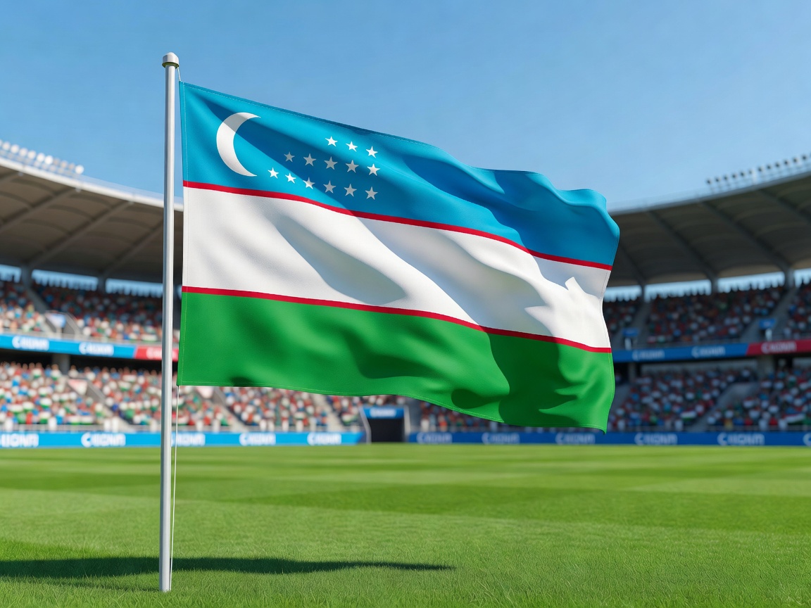 National football team flag of Uzbekistan